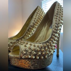 Steve Madden Platform Gold Spikes Size 9
